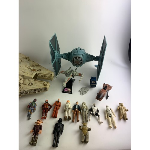 596B - Vintage Star Wars 1979 Kenner Millennium Falcon (Missing some parts) along with other vintage and ne... 