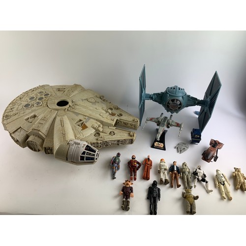 596B - Vintage Star Wars 1979 Kenner Millennium Falcon (Missing some parts) along with other vintage and ne... 