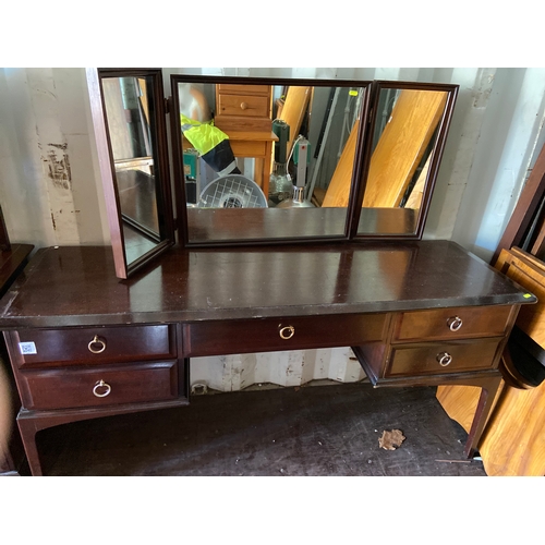 211 - Five pieces of Stagg bedroom furniture Inc, dressing table with mirror, 3 over two chest of drawers ... 