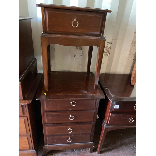 211 - Five pieces of Stagg bedroom furniture Inc, dressing table with mirror, 3 over two chest of drawers ... 