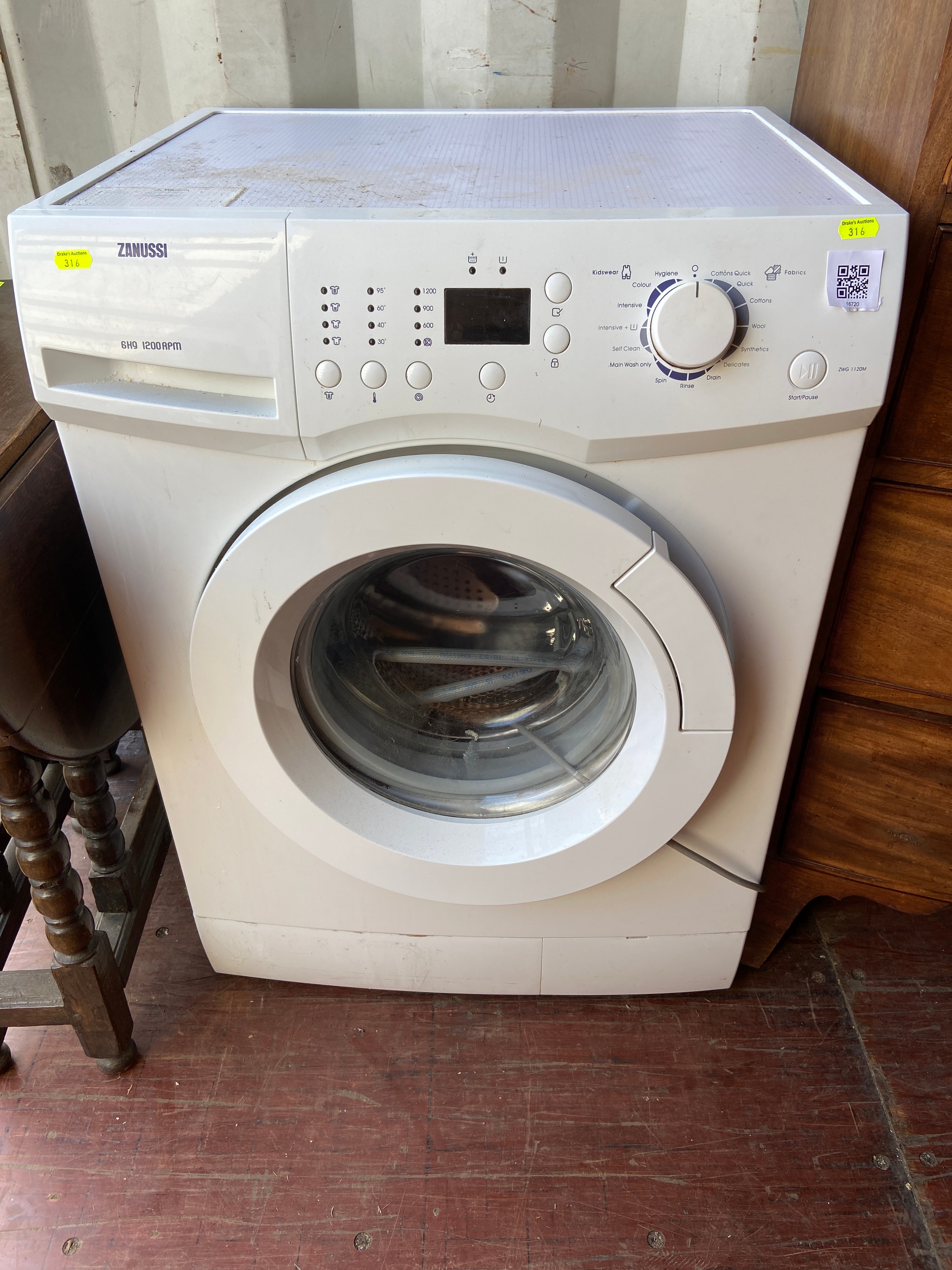 zanussi washing machine zwg1120m