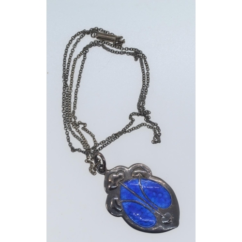 262 - Charles Horner style silver and enamel Art Nouveau pendant hallmarked Birmingham 1908. 5.23g (not in... 