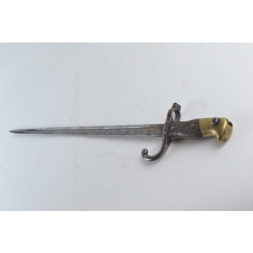 452A - Late C19 Austrian bayonet. Overall length 64cm.