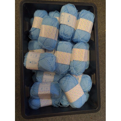 304 - 4 trays of blue yarn (25g balls) Approx. 200 balls