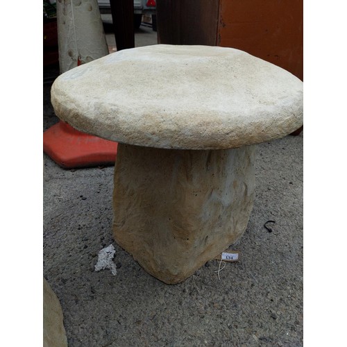 134 - concrete staddle stone D46cm x H42cm