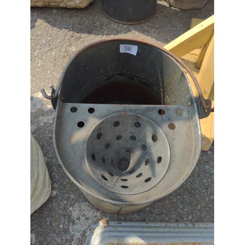 50 - Galvanised wash bucket 