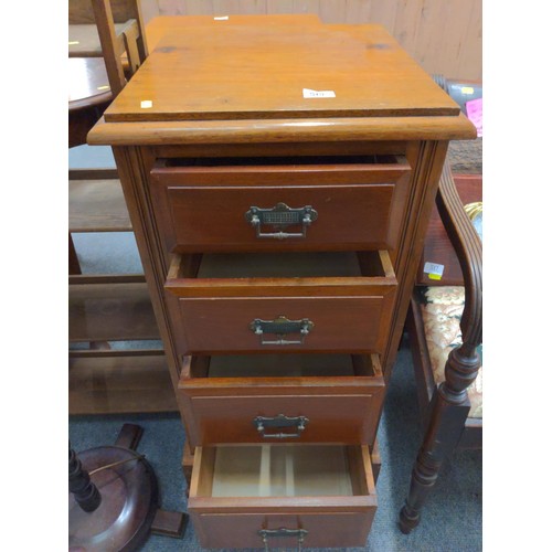 515 - 4 drawer unit, raised on casters. W45cm D47cm H97cm