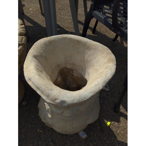 53 - Concrete toby jug style planter H43cm