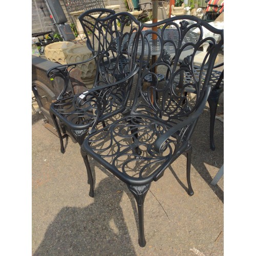 60 -  2x metal garden chairs 