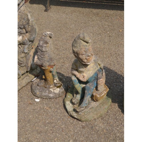 74 - 4 x concrete garden gnomes largest H51cm  