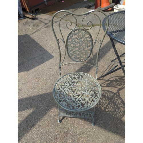 82 - French style fold up garden chair 