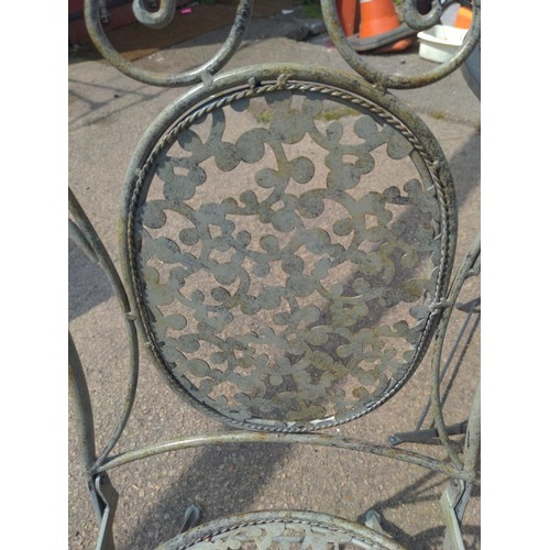 82 - French style fold up garden chair 