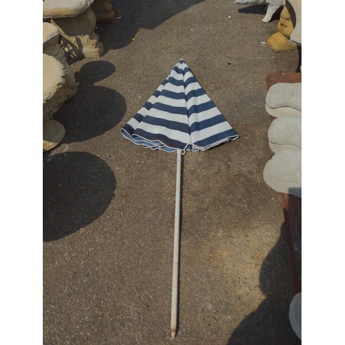 84 - Blue & white stripe parasol 