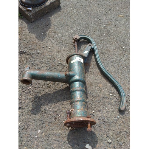 87 - Victorian Metal water pump H46cm