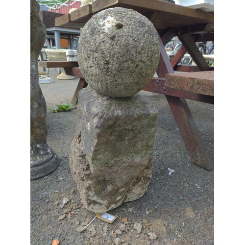 8 - granite ball on small post 61cm