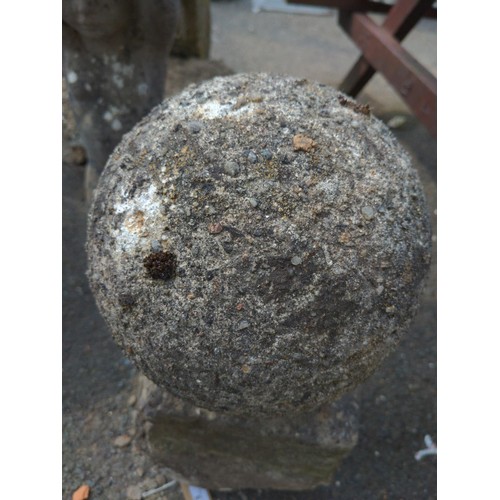 8 - granite ball on small post 61cm