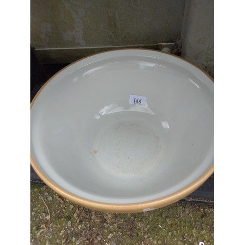 148 - 2 x large ceramic mixing bowls one with Mason Cash & Co to base