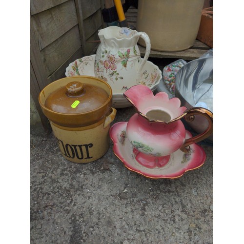 158 - selection of 3 wash bowls + other items