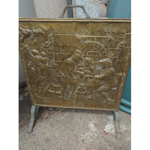 167 - brass fire screen