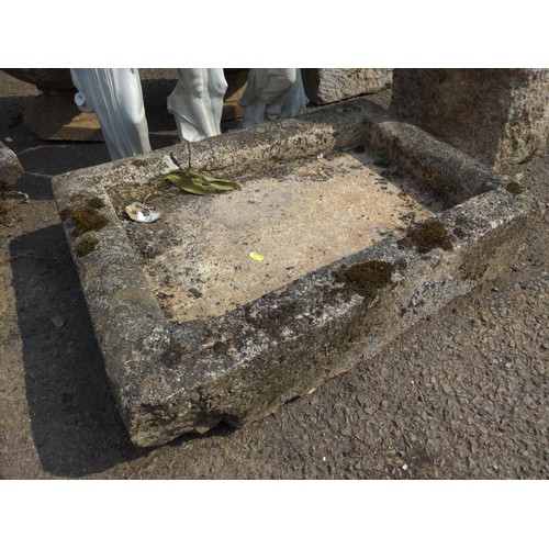 25 - Concrete trough W69cm x D52cm x H16cm 