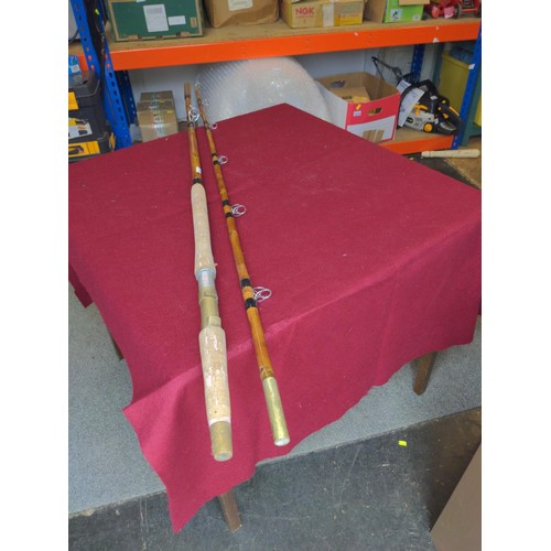 336 - Vintage cane 2 piece fishing rod