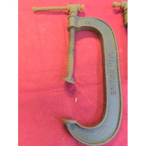 346 - 2 x British made number 10 g-clamps