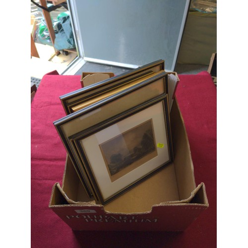 369 - 8 x lithographs in box 