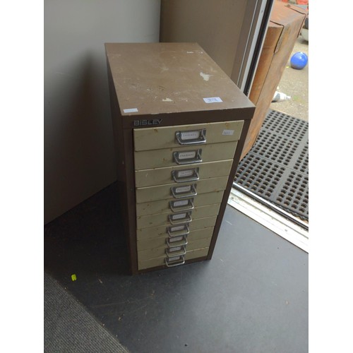 373 - 10 drawer Bisley cabinet 