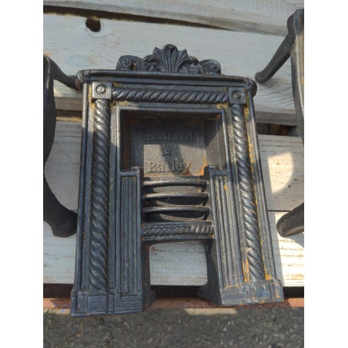 42 - 3 X model mini cast iron fireplaces maybe tealight holders Morso, Ballard & bailey. (Tallest W18... 