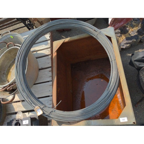 45 - Quantity of single strand fencing wire.