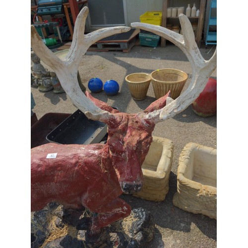 47 - plastic/fibreglass stag ornament H110cm 