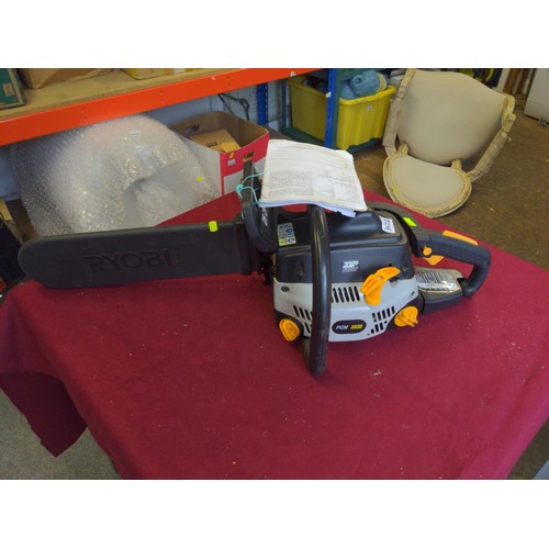 360A - Ryobi PCN3335 petrol chainsaw. Sold in working order.