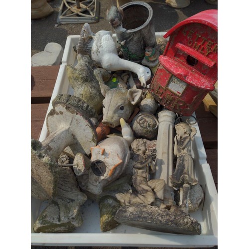 11 - Large collection of small garden ornaments Inc animals and others. 