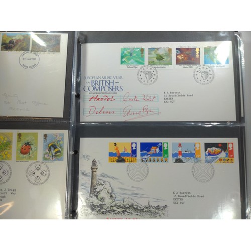 678 - Blue folder of British First Day Covers, 1980-90