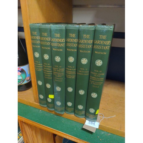 584 - 6 volumes of The Gardeners Assistant by William Watson