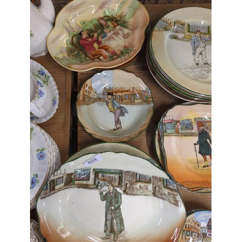 624 - Quantity of Royal Doulton Dickens plate ware plus others inc, Mr Micawber, Jony Weller, Mr Squeers a... 