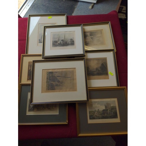 369 - 8 x lithographs in box 