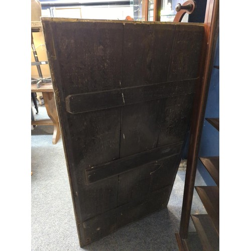 843 - Rectangular gilt framed mirror. 68cm wide x 125cm tall.