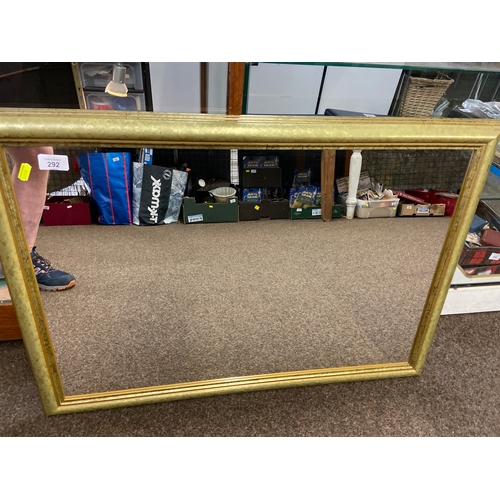 844 - Gilt framed mirror with ornate carved frame. W85 H60cm