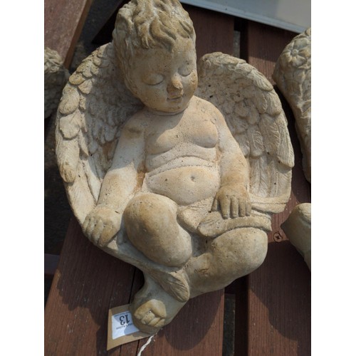 124 - 1 x sleeping concrete cherub