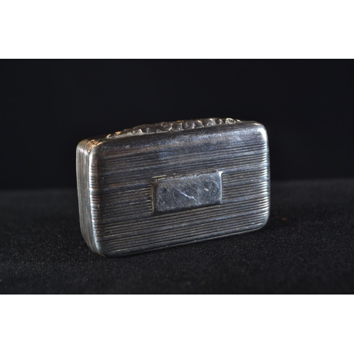 615 - William IV silver snuff box, TS, Birmingham 1835, 5.5cm wide, 45.25 grams