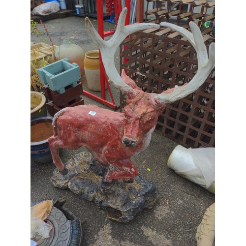 104 - plastic/fibreglass stag ornament H110cm