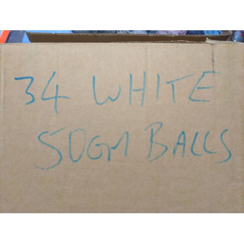 222 - 34 white 50g yarn balls 