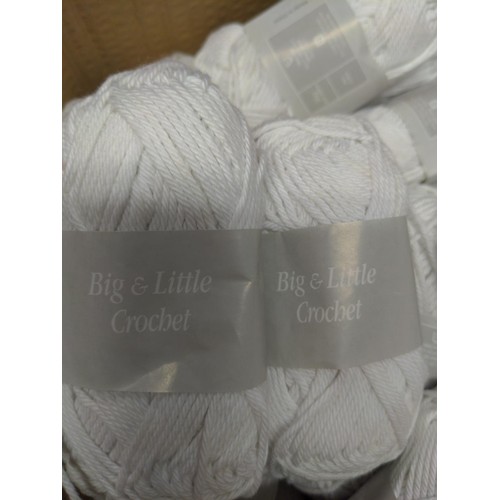 233 - 50 x white 25g balls of yarn 