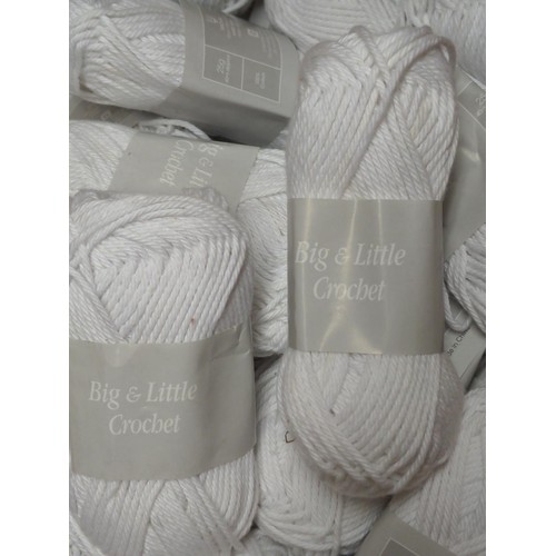 234 - 50 x white 25g balls of yarn 