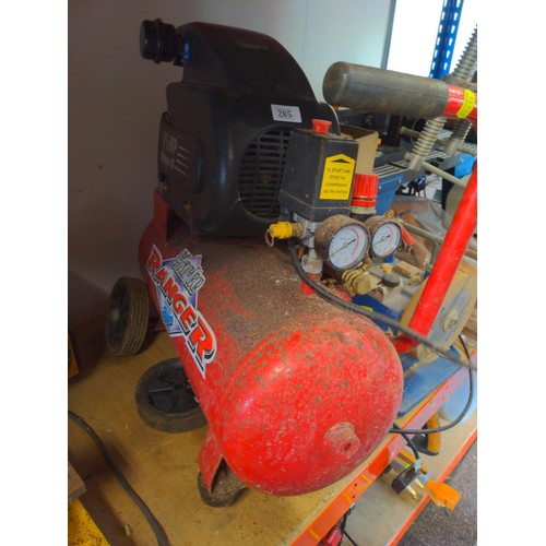 285 - Clarke Ranger 45 air, air compressor 1.5hp