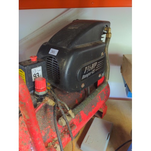 285 - Clarke Ranger 45 air, air compressor 1.5hp