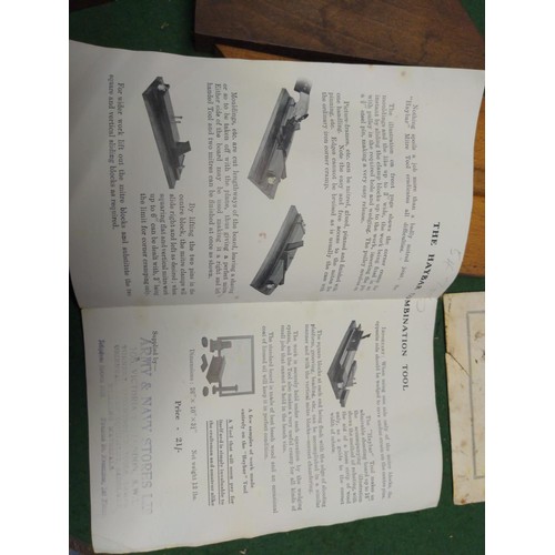 288 - Circa WWI-II Hay Bar Combination Tool mitreing tool with instructions