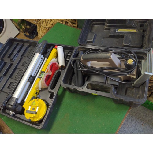 294 - Powerbase Excel electric sander and a Laser tool kit