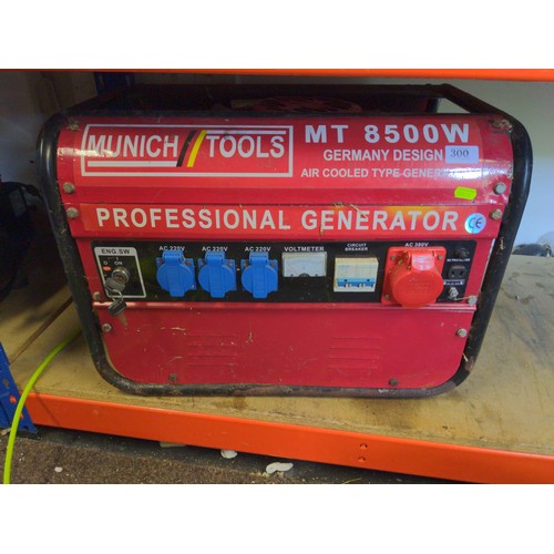 300 - Munich tools 8500w professional air cooled generator 220v + 380v